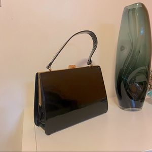 VINTAGE: Normandie (brand) black purse, made in Canada, interior genuine leather